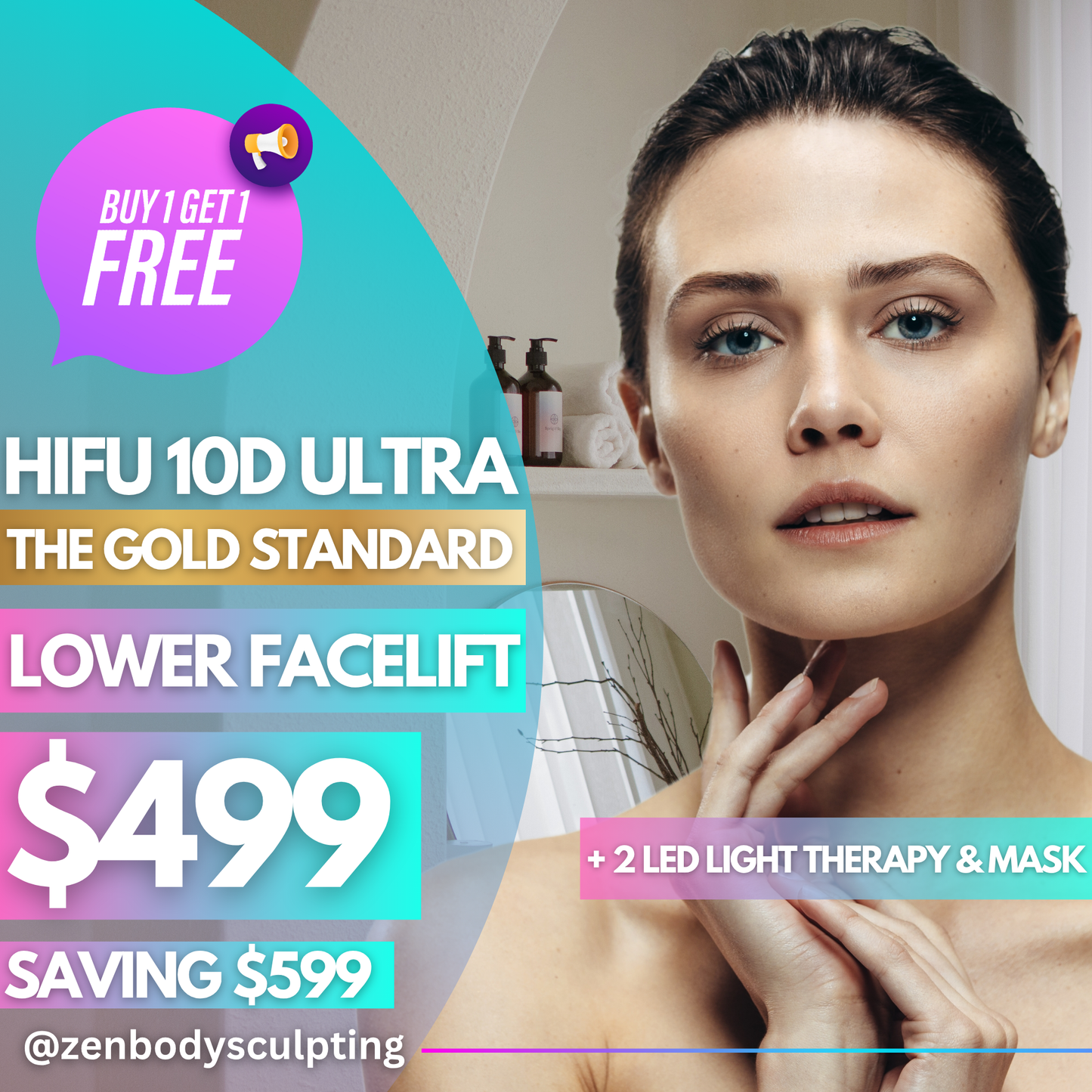 HIFU 10D ULTRA - 2 SESSIONS OF LOWER FACELIFT