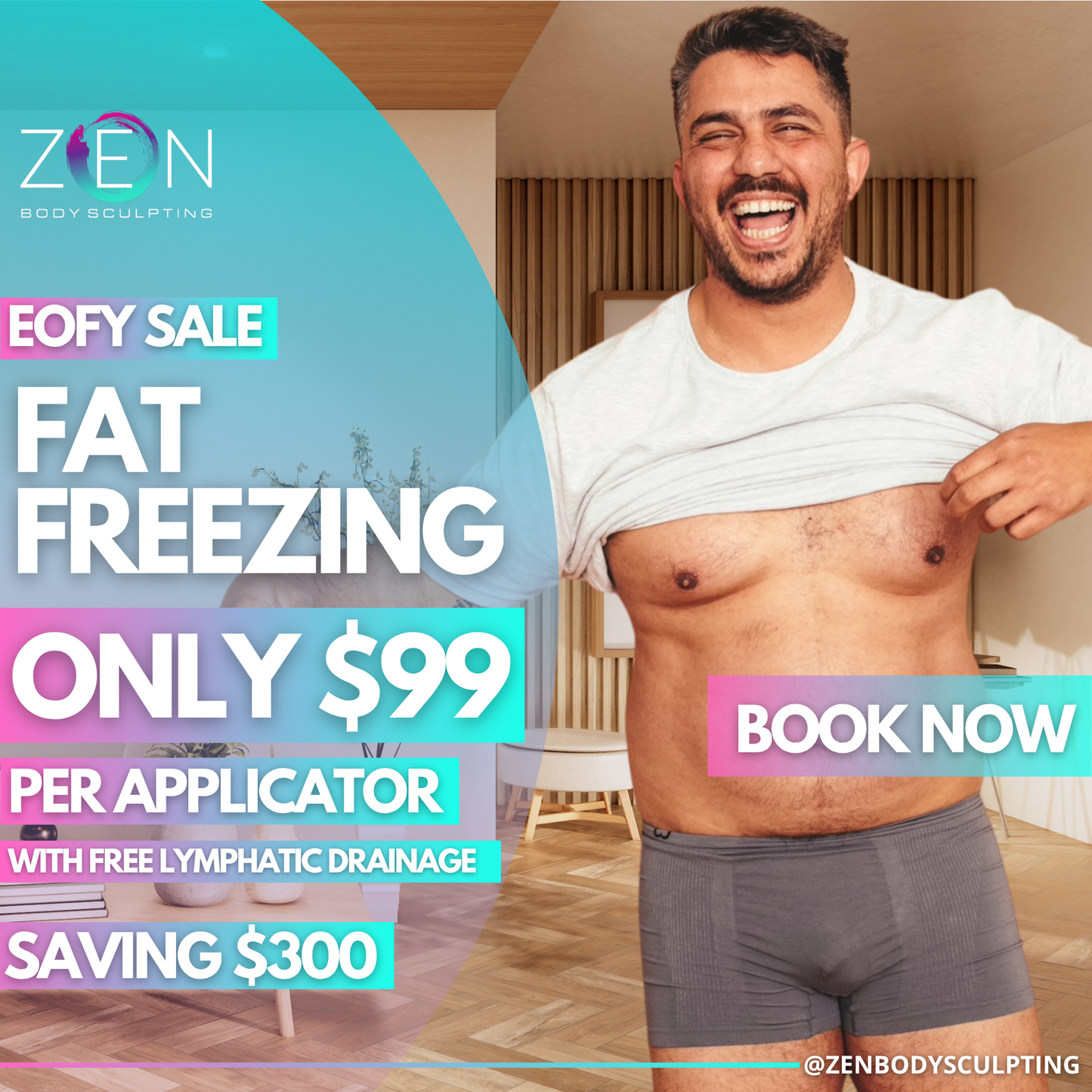 FAT FREEZING FOR MEN - $99 PER APPLICATOR