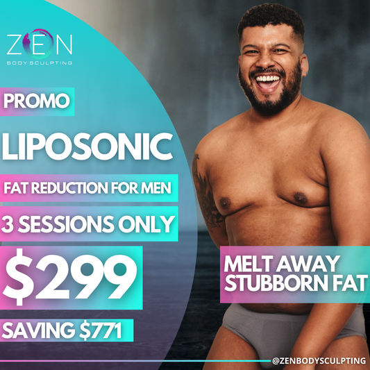 3 LIPOSONIC SESSIONS - FAT REDUCTION FOR MEN PROMO