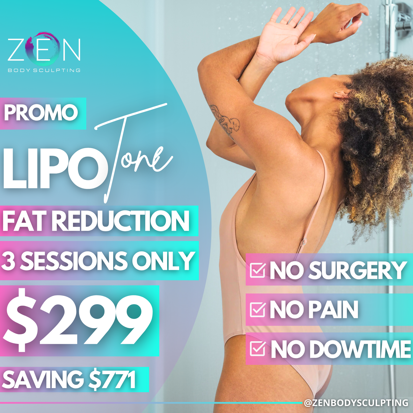 3 LIPOTONE SESSIONS - NOVEMBER FAT REDUCTION PROMO
