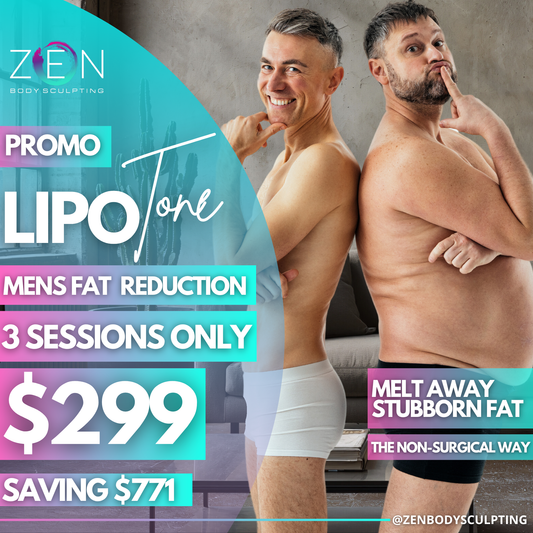 3 LIPOSONIC SESSIONS - NOVEMBER FAT REDUCTION PROMO FOR MEN