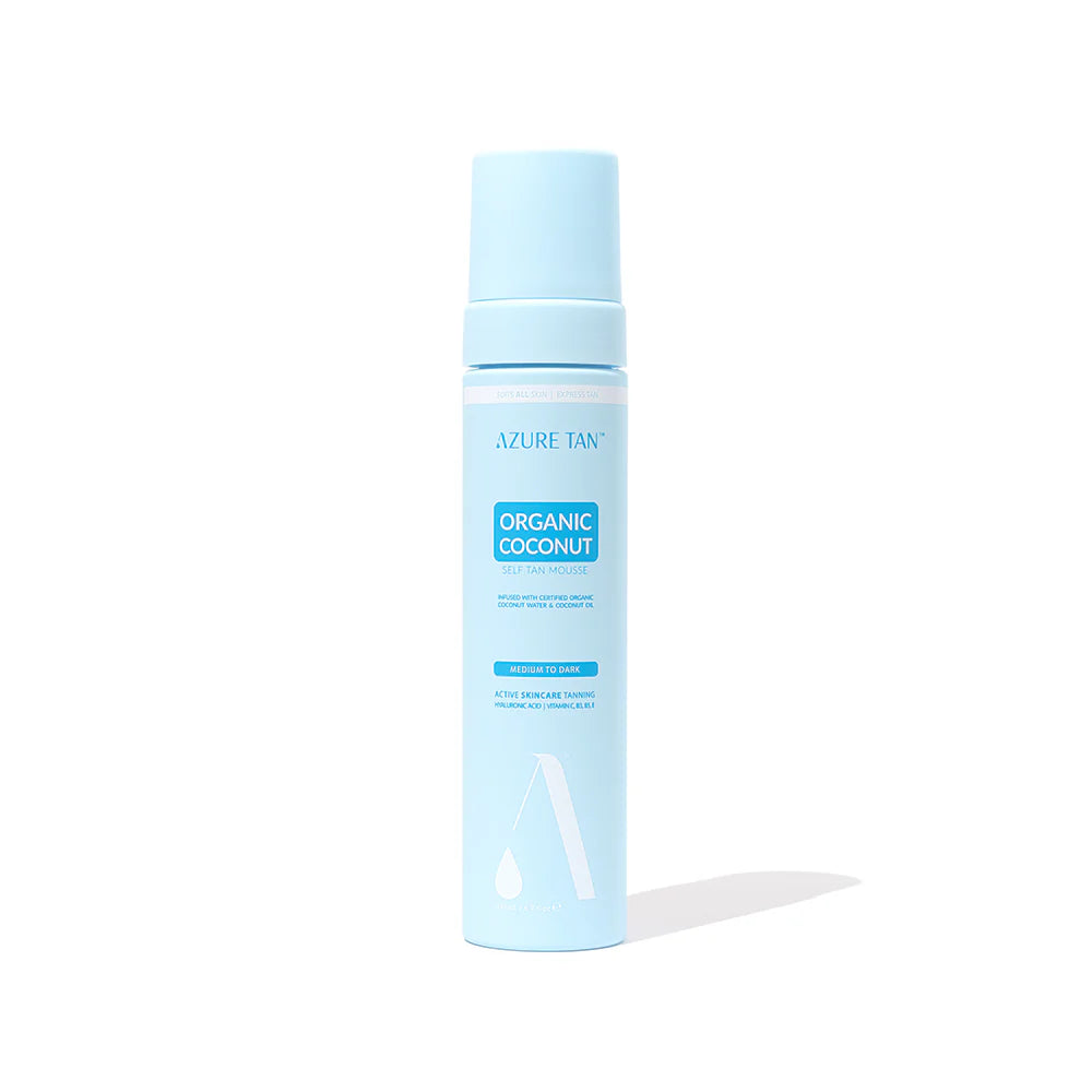 Azure Tan Self Tan Mousse - Organic Coconut - Medium to Dark - 200ml