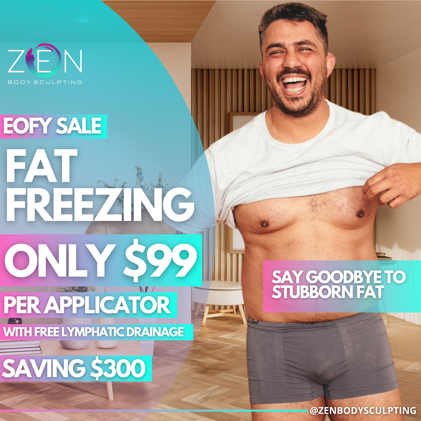 FAT FREEZING FOR MEN - $99 PER APPLICATOR