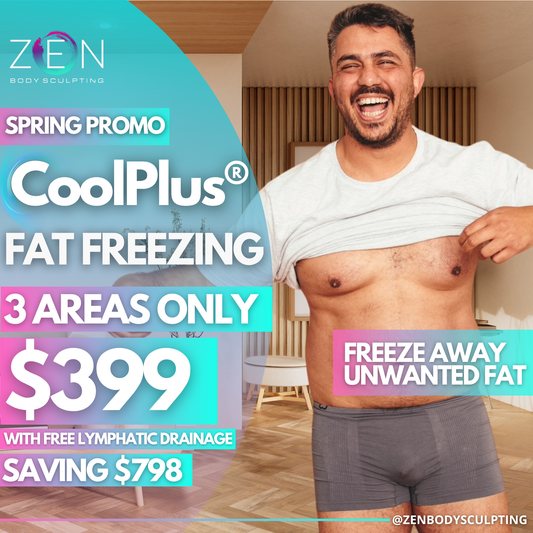 COOLPLUS FAT FREEZING FOR MEN - 3 AREAS JUST $399